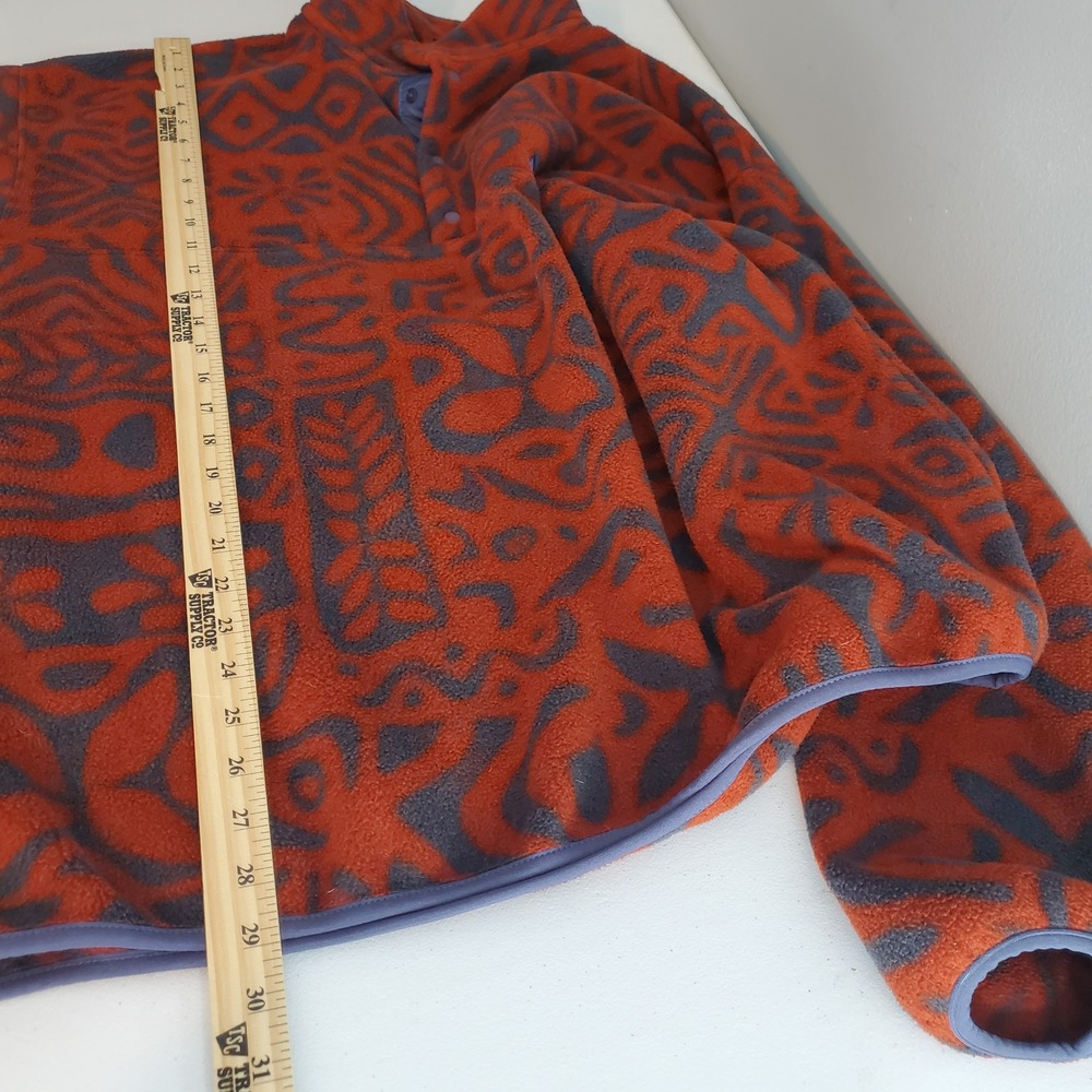 Vintage 1995 Patagonia Island Block Copper Synchilla Snap-T Fleece XL Canada 90s - Picture 6 of 15